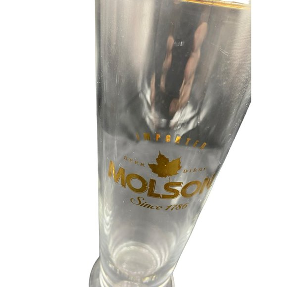 2 Vintage Moson Imported Beer Since 1786 Tall Pilsner Glasses - Picture 3 of 13